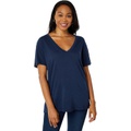 LAmade Pacific Boxy V-Neck Tee in Slub Jersey