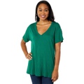 LAmade Pacific Boxy V-Neck Tee in Slub Jersey