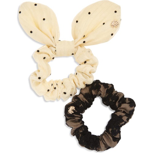  Lele Sadoughi Assorted 2-Pack Bow Scrunchies_DOTTED LACE