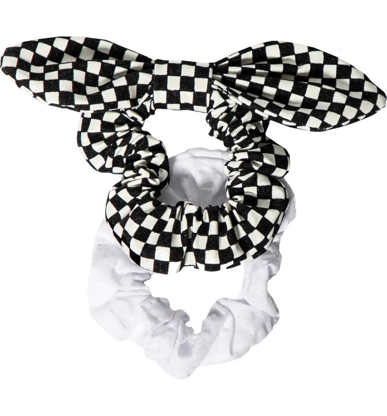  Lele Sadoughi Assorted 2-Pack Bow Scrunchies_BLACK & WHITE
