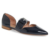 Linea Paolo Dean Pointy Toe Flat_MARINE BLUE PATENT LEATHER
