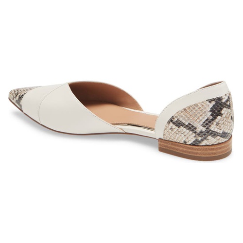  Linea Paolo Dax dOrsay Flat_WHITE/ SNAKE PRINT LEATHER