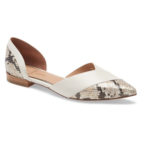  Linea Paolo Dax dOrsay Flat_WHITE/ SNAKE PRINT LEATHER