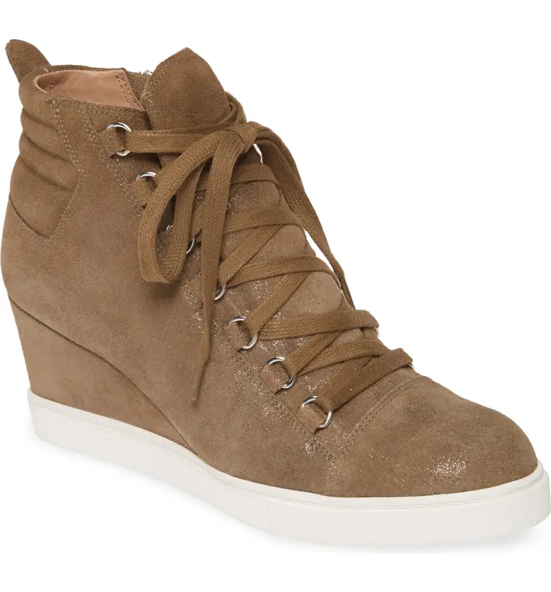 Linea Paolo Fenton Wedge Sneaker_TAUPE SUEDE