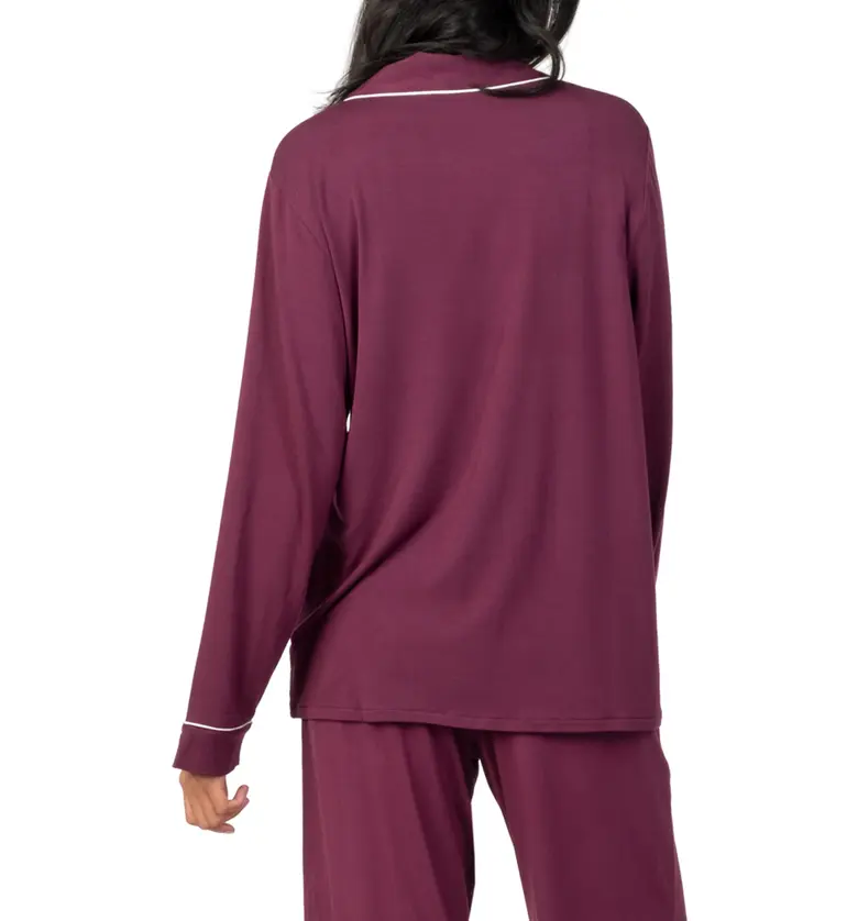  LIVELY The All Day Lounge Shirt_PLUM