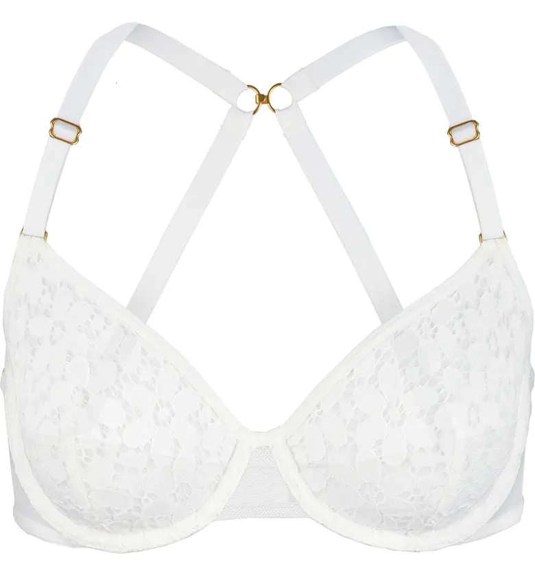 LIVELY The Floral Lace Balconette Bra_FRESH WHITE