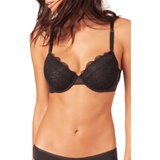 LIVELY The Lace T-Shirt Underwire Bra_JET BLACK