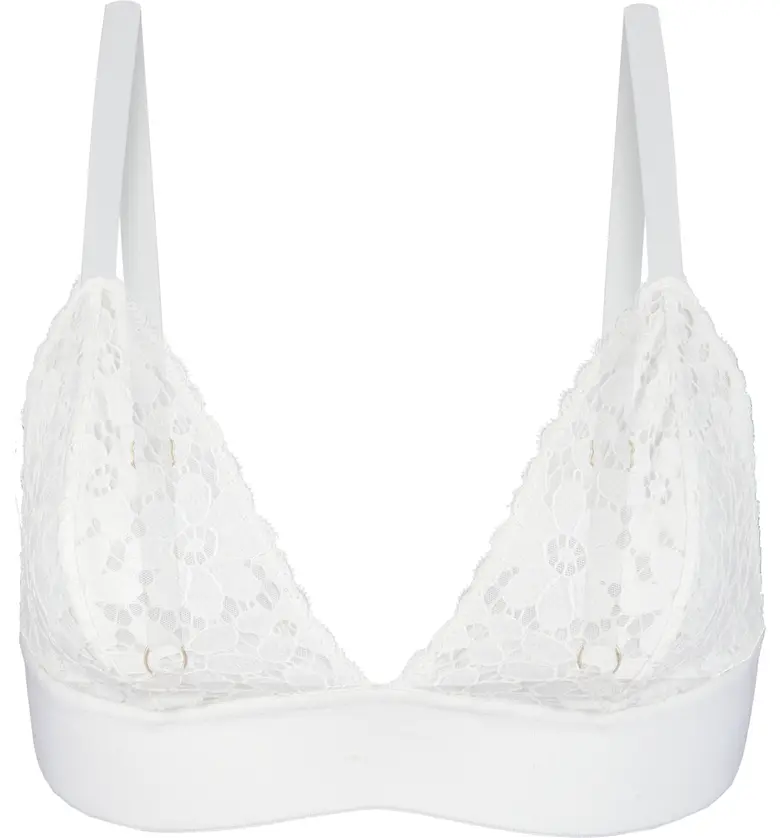 LIVELY The Floral Lace Bralette_FRESH WHITE
