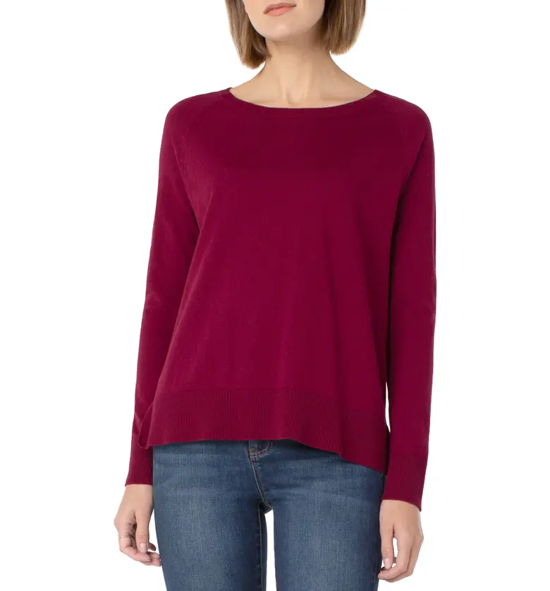 Liverpool Los Angeles Raglan Sweater_MULBERRY WINE