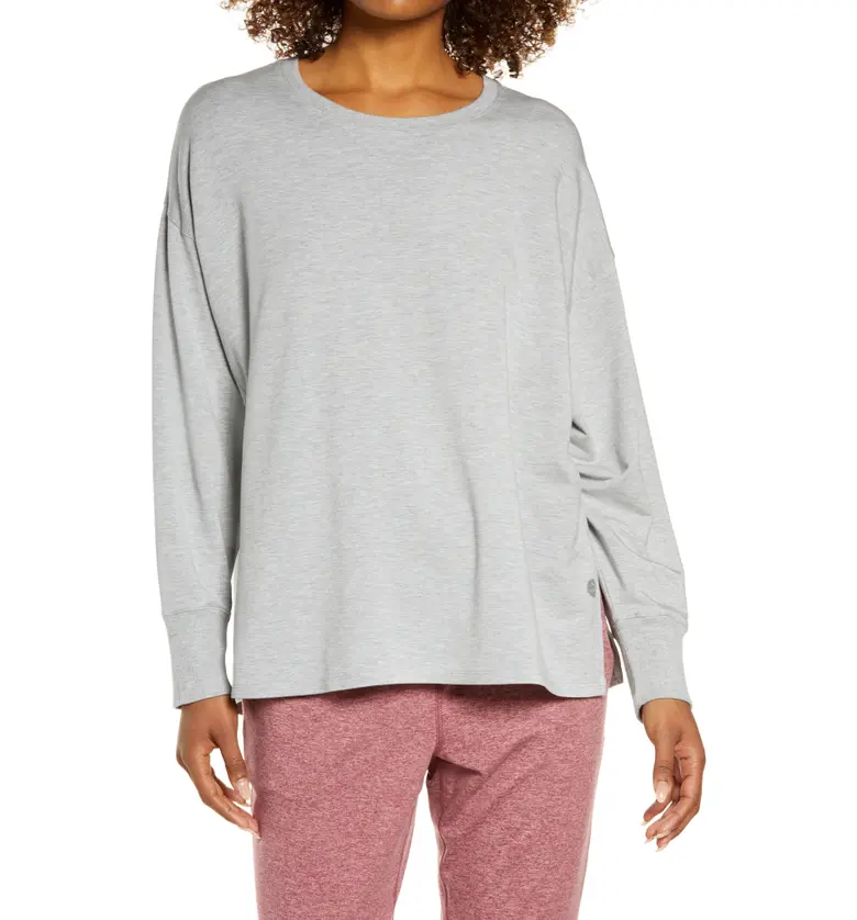 LLBEAN L.L.Bean SoftFlex Sweatshirt_GRAY HEATHER