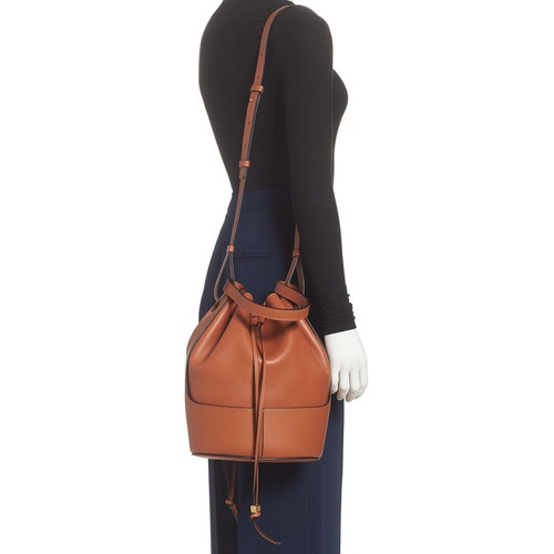 로에베 Loewe Balloon Leather Bucket Bag_TAN