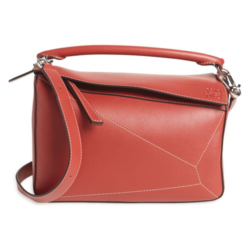 로에베 Loewe Puzzle Soft Leather Bag_BURNT RED