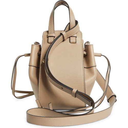 로에베 Loewe Mini Hammock Calfskin Leather Hobo Bag_SAND