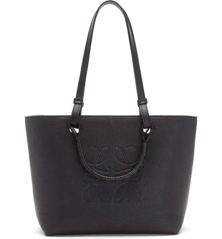 Loewe Small Anagram Leather Tote_BLACK