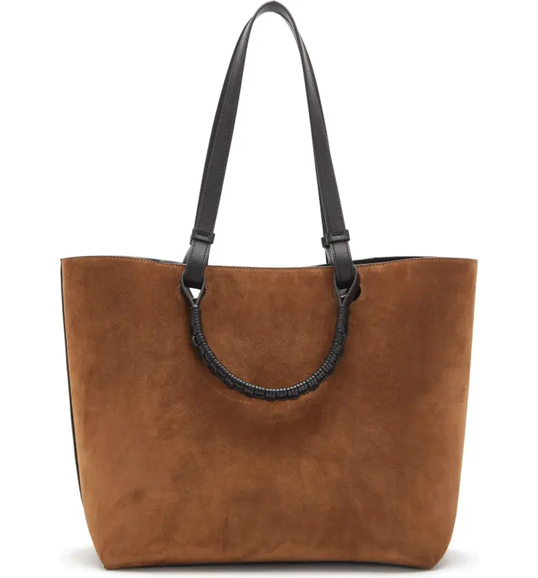 로에베 Loewe Anagram Suede Tote_CACAO