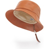 Loewe Logo Zip Leather Bucket Hat_TAN