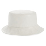 Loewe Logo Zip Leather Bucket Hat_SOFT WHITE
