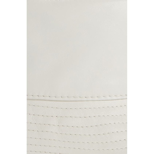로에베 Loewe Logo Zip Leather Bucket Hat_SOFT WHITE
