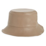 Loewe Logo Zip Leather Bucket Hat_SAND