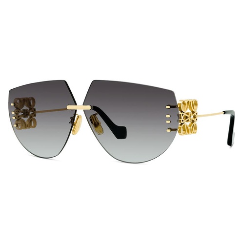 로에베 Loewe 71mm Oversize Rimless Sunglasses_ENDURA GOLD/ SMOKE GRADIENT