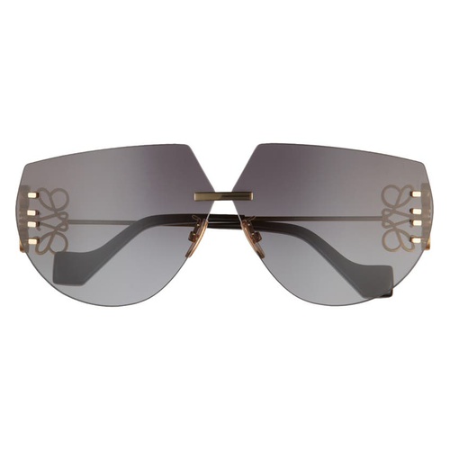 로에베 Loewe 71mm Oversize Rimless Sunglasses_ENDURA GOLD/ SMOKE GRADIENT