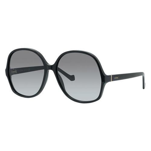 로에베 Loewe 61mm Gradient Round Sunglasses_SHINY BLACK/ Gradient SMOKE