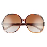 Loewe 61mm Gradient Round Sunglasses_LIGHT HAVANA/ BROWN GREY