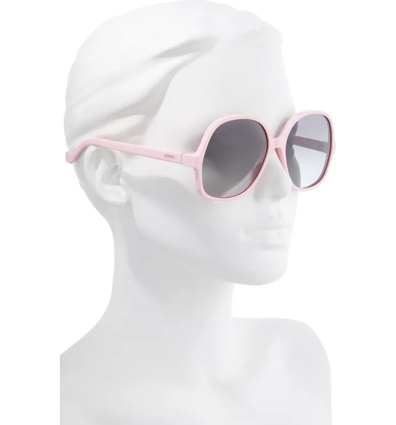 로에베 Loewe 61mm Gradient Round Sunglasses_BABY PINK/ Gradient SMOKE