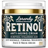 Lorandy Premium Retinol Cream - Made in USA - Retinol Face Moisturizer & Anti-Aging Cream for Women - Wrinkle Cream - Face Cream with Raw Retinol and Hyaluronic Acid - Healthy Revi