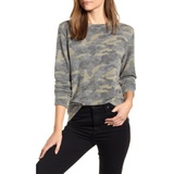 Loveappella Loveapella Camo Print Brushed Long Sleeve Top_GREEN CAMO
