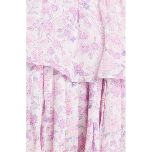  LoveShackFancy Floral Ruffle Miniskirt_PURPLE IRIS