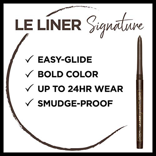  LOreal Paris Makeup Le Liner Signature Mechanical Eyeliner, Easy-Glide, Smudge Resistant, Bold Color, Long Lasting, Waterproof Eyeliner, Brown Denim, 0.011 oz., 1 count