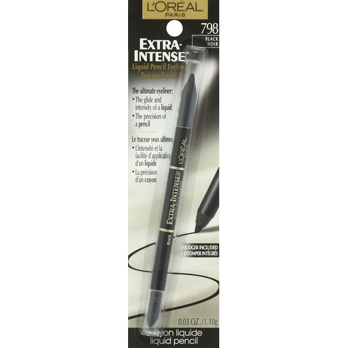  LOreal Paris Extra-Intense Pencil Eyeliner, Black, 0.03 oz. (Packaging May Vary)