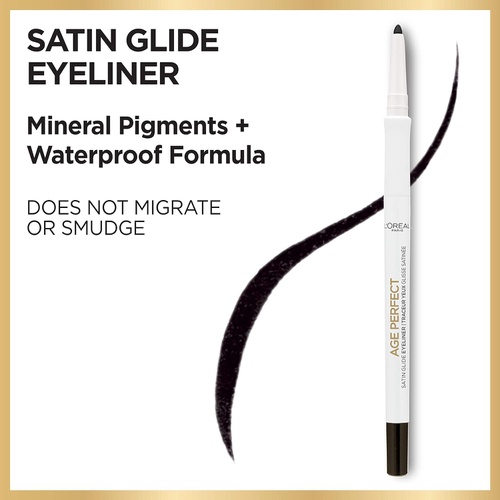  LOreal Paris Age Perfect Satin Glide Eyeliner with Mineral Pigments, Brown