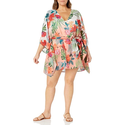  La Blanca Womens Belted Caftan Swimsuit Cover Up