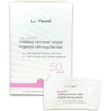 La Fresh Makeup Remover Cleansing Travel Wipes  Natural, Waterproof, Facial Towelettes With Vitamin E  Individually Wrapped & Sealed Packets (Large Size - 50 Count)
