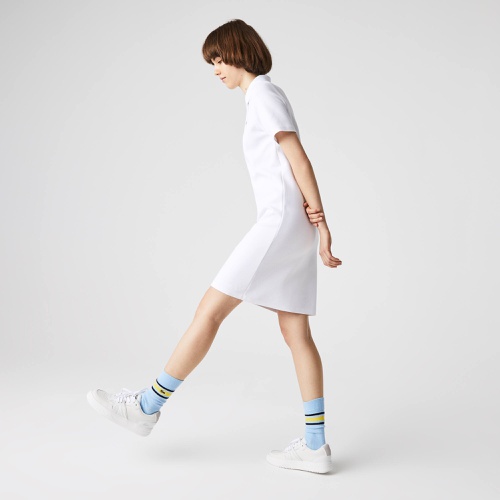 라코스테 Lacoste Womenu2019s Trumpet Sleeve Pique Polo Dress