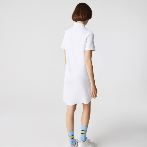 라코스테 Lacoste Womenu2019s Trumpet Sleeve Pique Polo Dress