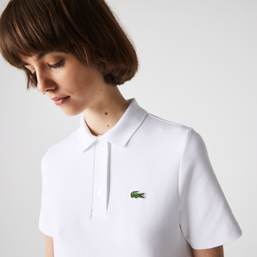 라코스테 Lacoste Womenu2019s Trumpet Sleeve Pique Polo Dress