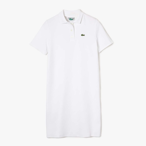 라코스테 Lacoste Womenu2019s Trumpet Sleeve Pique Polo Dress