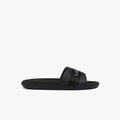 Lacoste Mens Croco Textile Logo Slides