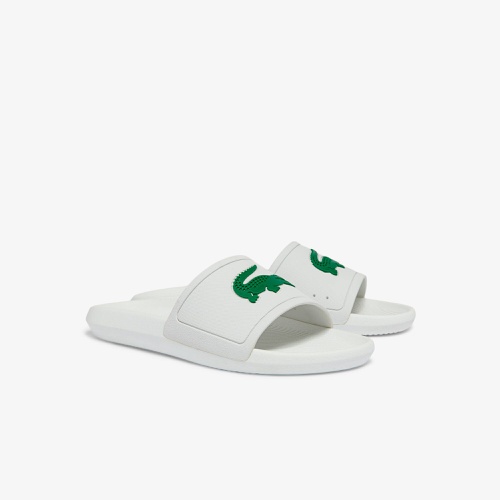 라코스테 Lacoste Mens Croco Water-repellent Synthetic Slides