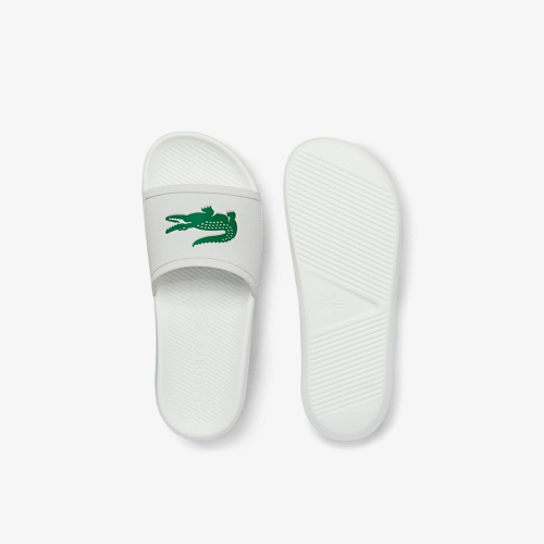 라코스테 Lacoste Mens Croco Water-repellent Synthetic Slides