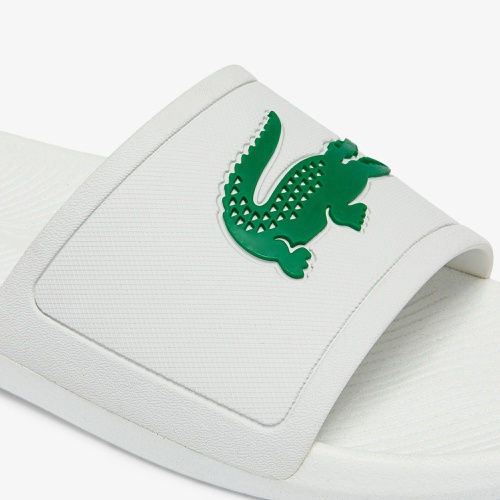 라코스테 Lacoste Mens Croco Water-repellent Synthetic Slides