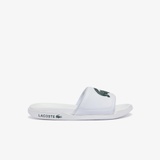 Lacoste Mens Croco Dualiste Synthetic Logo Strap Slides