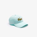 Lacoste Unisex Contrast Strap And Oversized Crocodile Cotton Cap