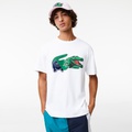 Lacoste Mens Relaxed Fit Oversized Crocodile T-Shirt