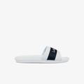 Lacoste Mens Croco Textile Logo Slides