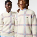 Lacoste Unisex Relaxed Fit Tartan Pattern Wool Blend Sweater