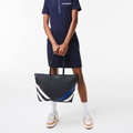 Womens Lacoste Contrast Color-Block Stripes Shopping Bag